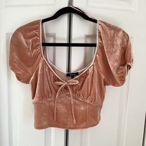 Velvet corset crop top